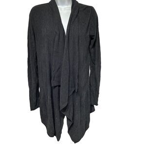Barefoot Dreams CozyChic Dark Gray Cardigan Draped Open Super Soft Size S / M